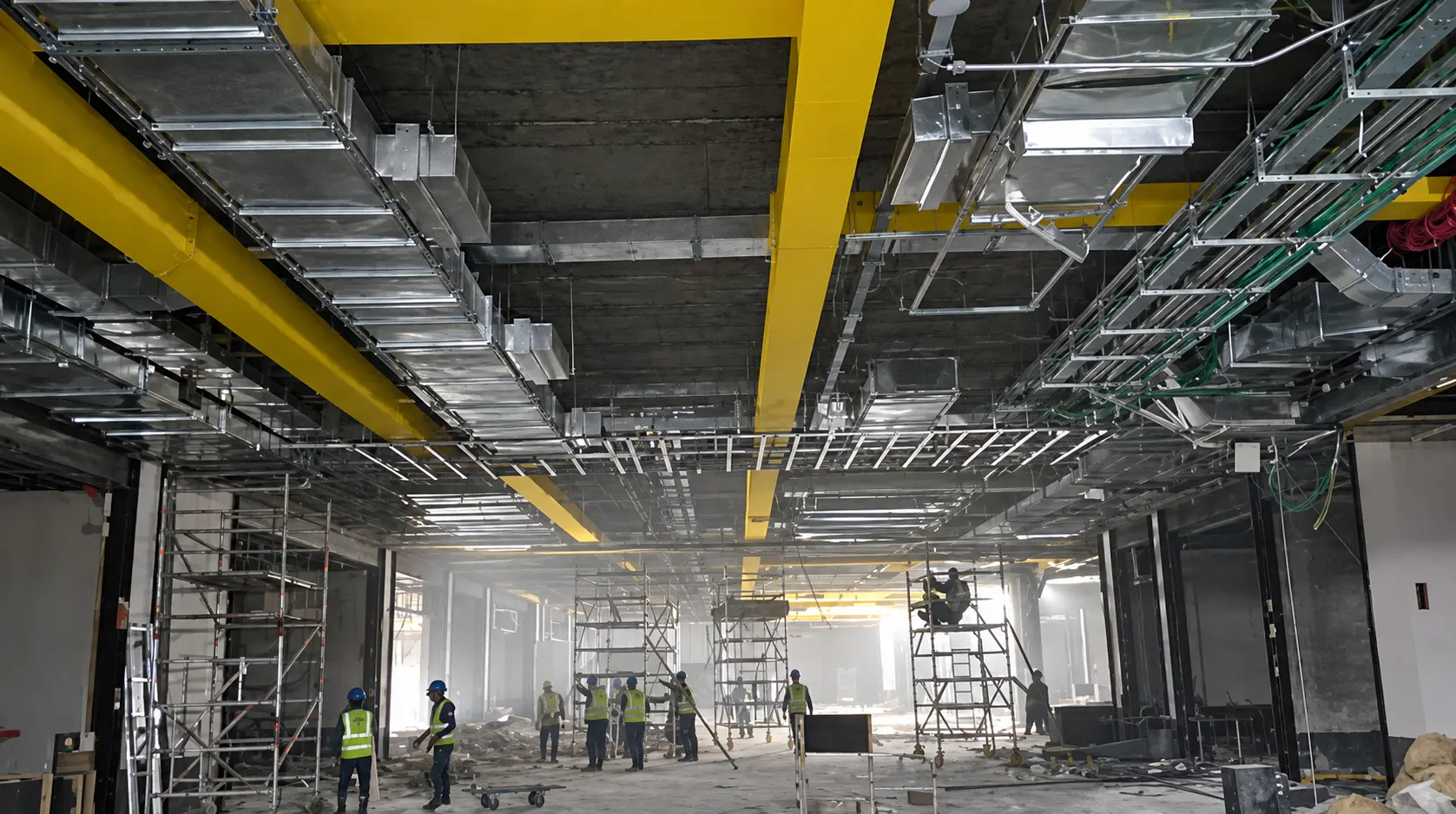 AI-enhanced version of the supplied Dubai Mall Zabeel Parking Food Court project photograph