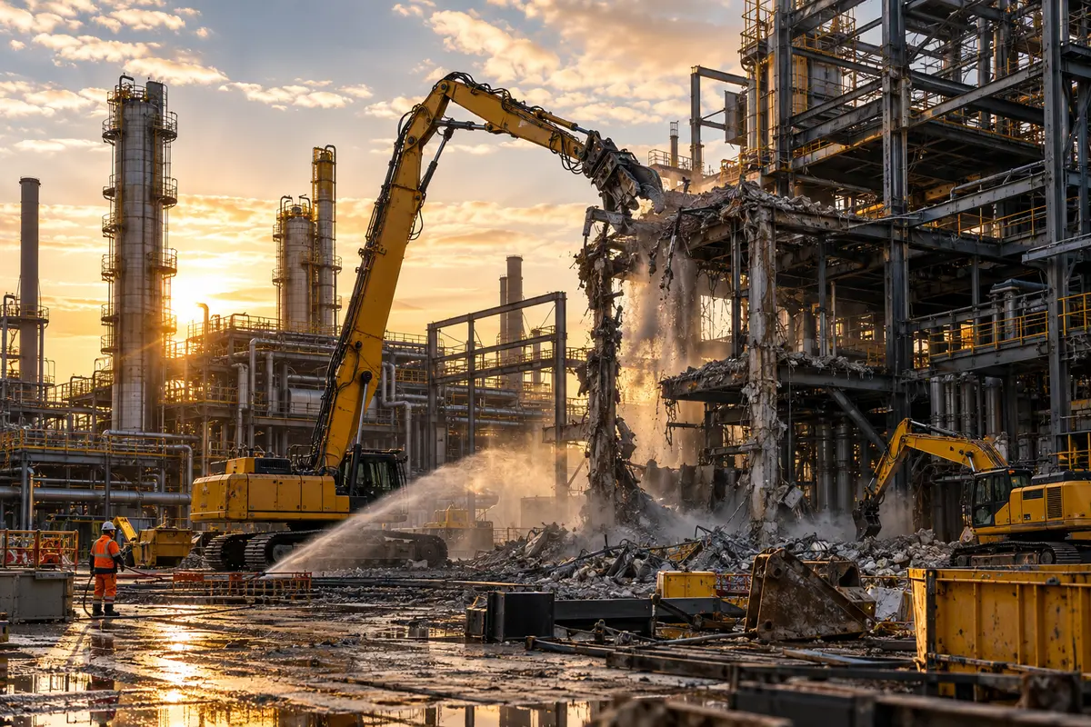 Industrial dismantling and recoverable material handling
